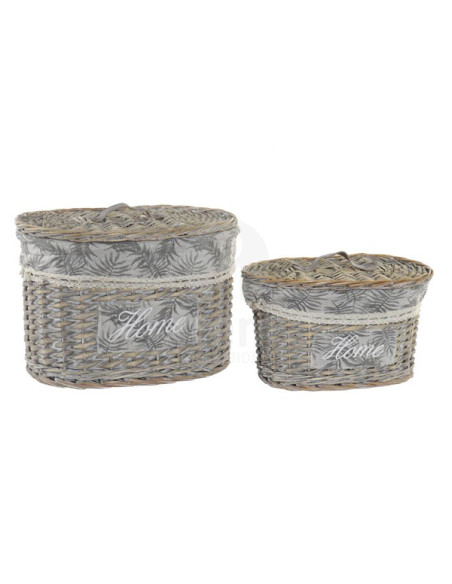 CESTA MIMBRE C/TAPA SET-2 37X28X25CM