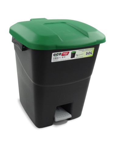 CUBO PEDAL ECOLOGICO VERDE 50 L