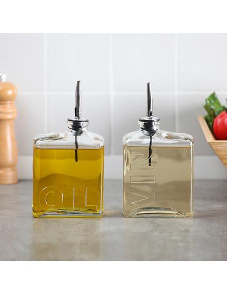 ACEITERA+VINAGRERA VIDRIO SET-2 450 ML