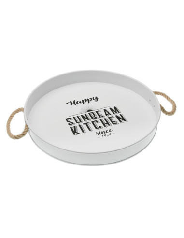 BANDEJA METAL BLANCO 5X36X36CM