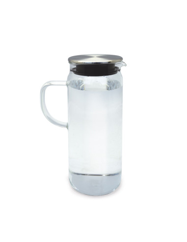 JARRA AGUA VIDRIO TAPA ACERO 1,4 L