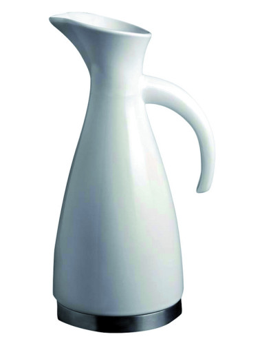 JARRA AGUA PORCEL. BLANCA/INOX 1,2 L