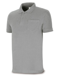 POLO C/BOLSILLO M/CORTA GRIS XXL