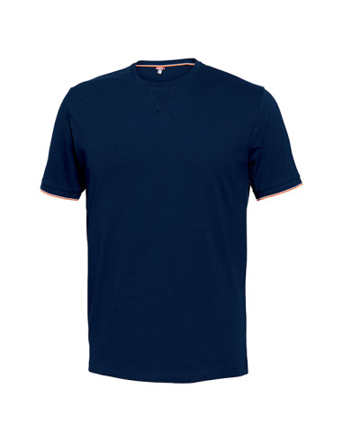 CAMISETA ALGODON M/CORT AZUL S