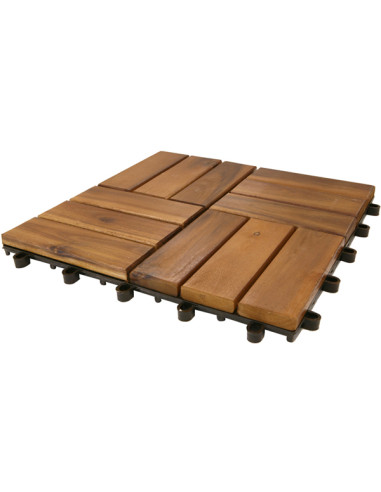 LOSETA MADERA ACACIA PACK 11 UDS 30X30X2.5