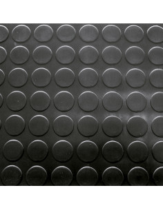PAVIMENTO CIRCULOS CAUCHO NEGRO 3MM 1X10 M