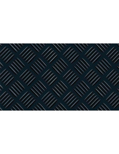 PAVIMENTO CHECKER CAUCHO NEGRO 3MM 1,2X10 M