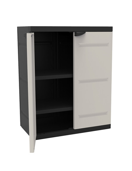 ARMARIO RESINA 2 PUERTAS BAJO NGR 70X44X88