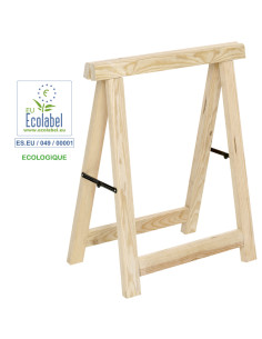 CABALLETE MADERA PINO SUPER 74X39X80