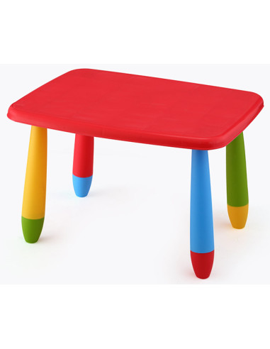 MESA INFANTIL RECTANGULAR ROJA 73X58X48