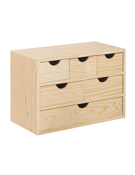 CAJONERA 3X2X1 PINO S/BARN 40X20X28CM