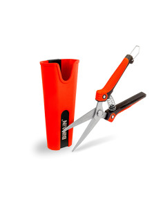 TIJERA PODAR 1 MANO+FUNDA ROJA 21 CM