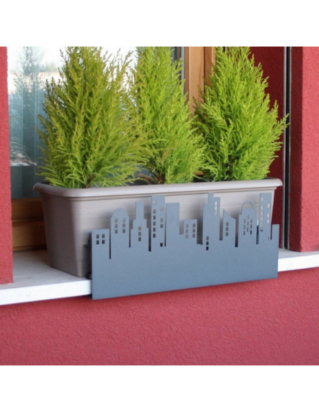 SOPORTE JARDINERA VENTANA CITY GRIS