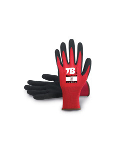 GUANTE NYLON ROJO NITRILO PALMA T.8