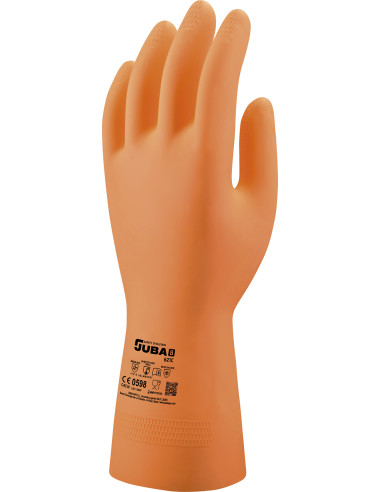 GUANTE LATEX INDUSTRIAL NARANJA T.8