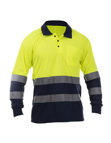 POLO AV M/LARGA AMARILLO/AZUL XL