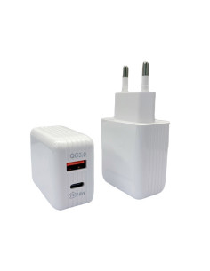 CARGADOR RED USB-A QC + USB-C PD 18 W