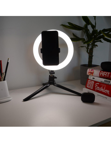 KIT STUDIO LIVE ARO LUZ LED SELFIS + TRIPODE