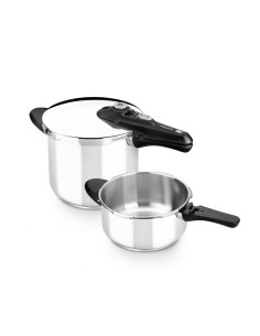 Set Ollas a Presión BRA Duet Vitesse 7 L y 4 L | Acero Inoxidable