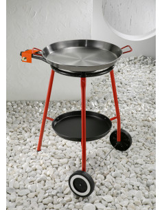 PAELLERO GAS+PAELLA 46CM+RUEDA 40 CM