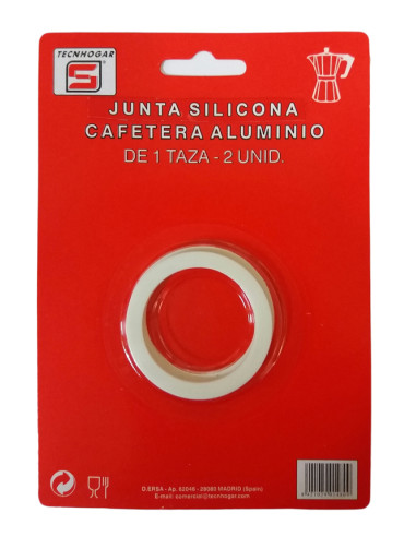 JUNTA ARANDELA SILICONA CAFETERA 2 U. 1 TZ