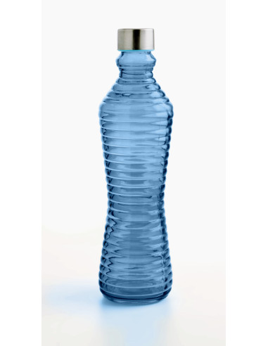 BOTELLA VIDRIO AZUL RUSTIK 1 L